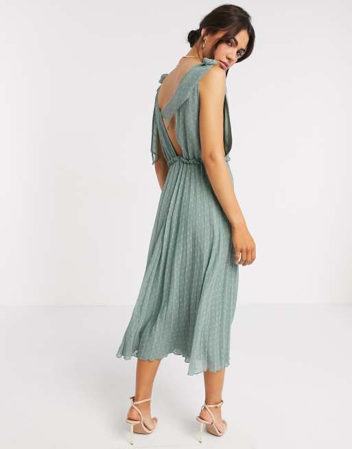 Asos robe vert discount sauge