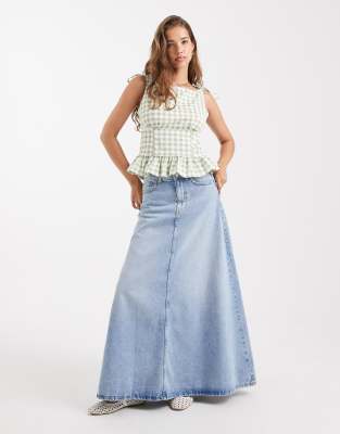 Asos Design Tie Shoulders Top In Multi