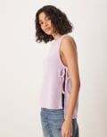 [ASOS DESIGN] ASOS DESIGN tie side tank in pastel pink-No colour L TBC