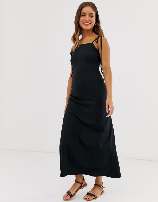 ASOS DESIGN tie strap maxi sundress | ASOS