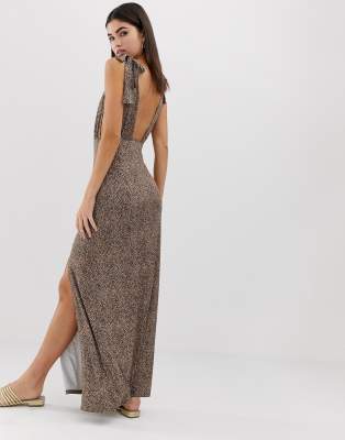 tie strap maxi dress