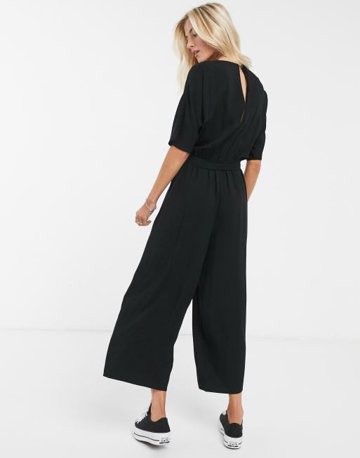 Black jumpsuit with store tie waist