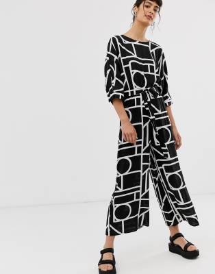 geo print jumpsuit