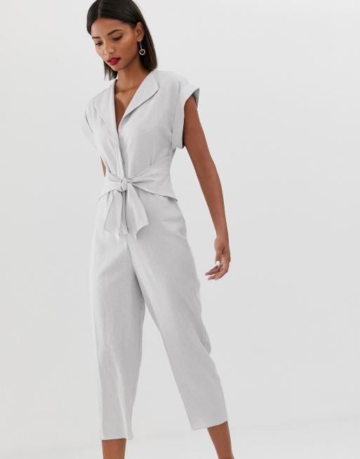 Linen hot sale jumpsuit asos