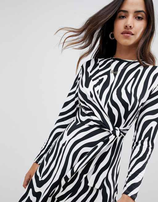 Zebra print dress clearance asos