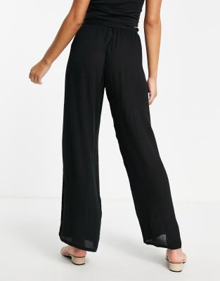 flowy black trousers