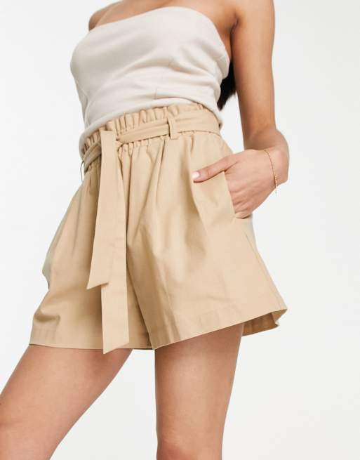 Paperbag hot sale shorts linen