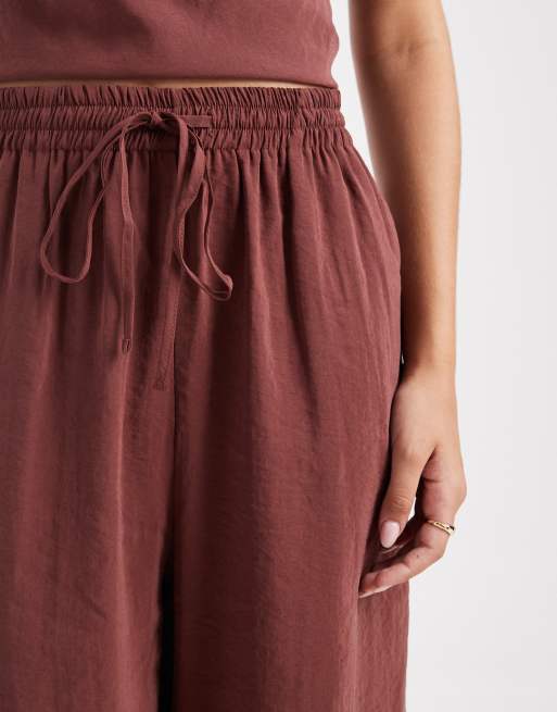 ASOS DESIGN tie waist straight leg pants - part of a set