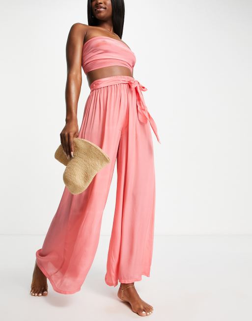 ASOS DESIGN beach co-ord in mink, 2 of 2