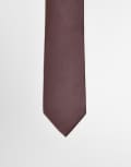 [ASOS DESIGN] ASOS DESIGN tie with micro stripe in brown and grey No Size BROWN
