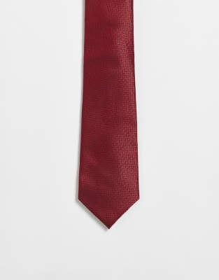 ASOS DESIGN ASOS DESIGN tie with pattern in red