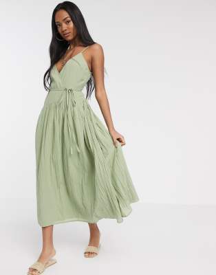 crinkle maxi dress