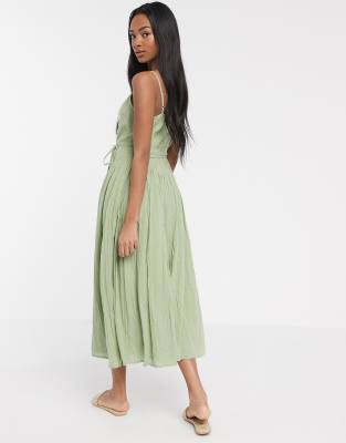 crinkle maxi dress