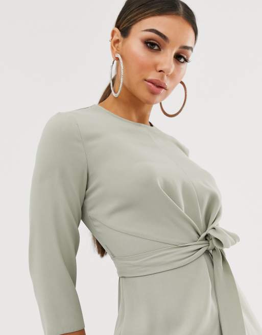 Asos design tie wrap around 2024 mini dress