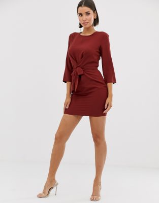 wrap around mini dress