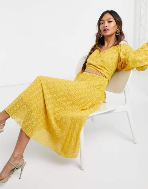 Mustard tie outlet dress