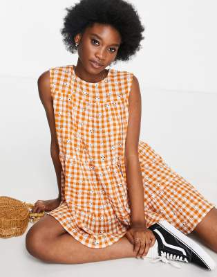 orange playsuit asos