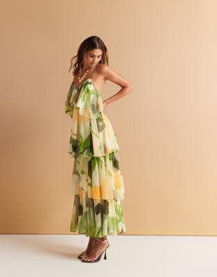 Asos Design Tiered Cami Layered Maxi Dress