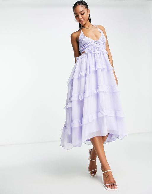 Lilac shop tiered dress