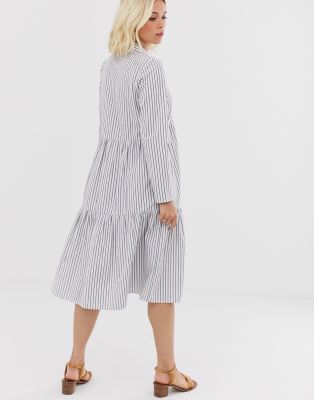 midi cotton dress with sleeves