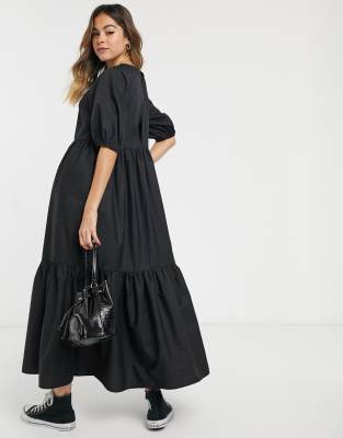 black cotton dress