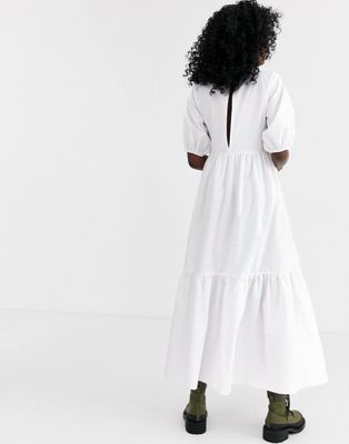 white cotton dress asos