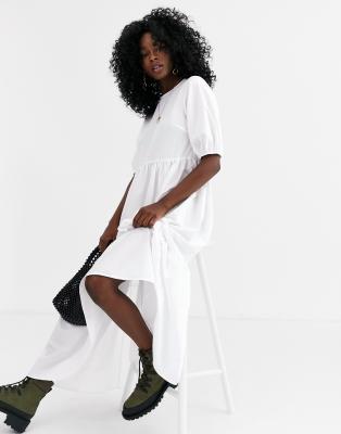 white smock dress asos