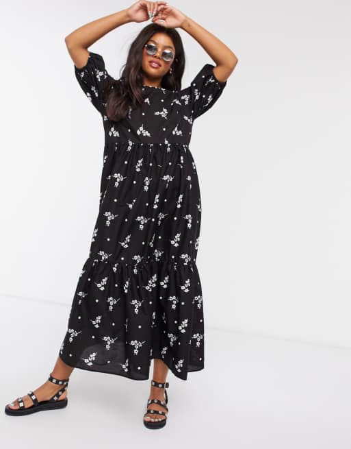 Asos cotton midi outlet dress