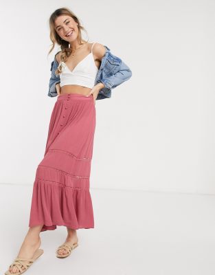 asos tiered skirt