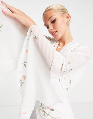 asos edition floral embroidered tiered maxi dress in lemon ASOS Floral Embroidered Tiered Maxi Dress in Yellow