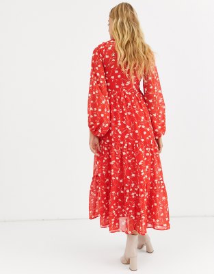 long sleeve floral maxi dress uk