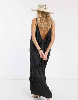 low back maxi beach dress