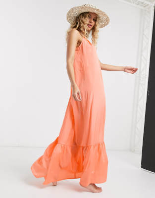 pink beach maxi dress