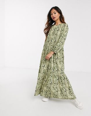 khaki leopard dress