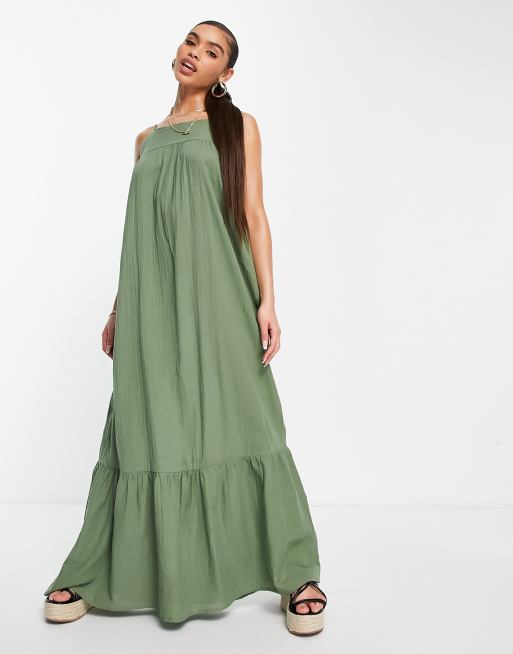 Khaki maxi 2025 dress uk