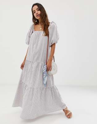 casual tiered maxi dress