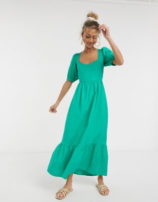 green maxi dress asos