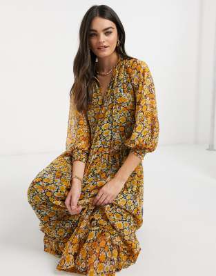70s floral dress
