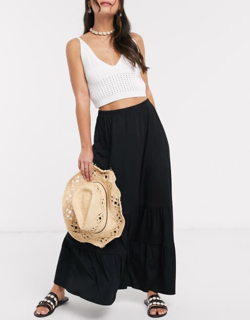 Asos tiered shop maxi skirt