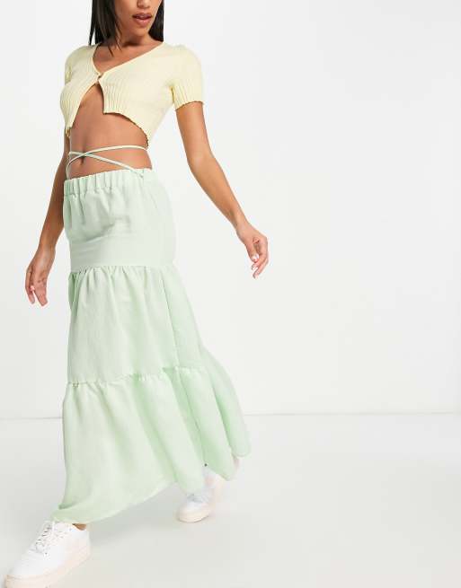 Mint green 2024 maxi skirt