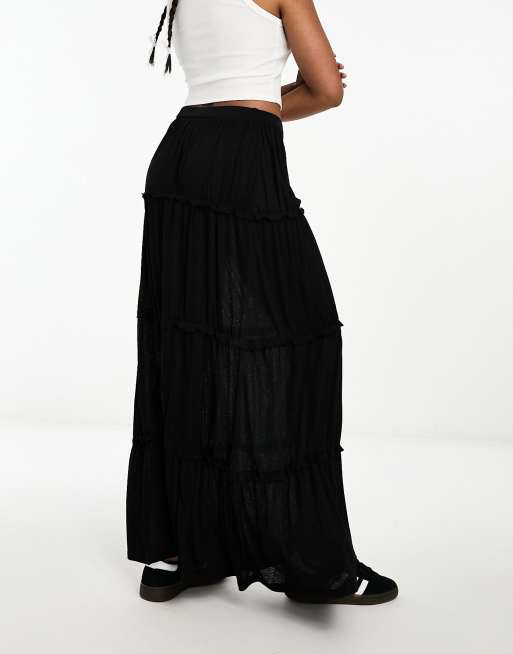 Asos tiered maxi skirt sale