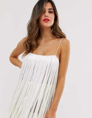 asos tiered midi dress