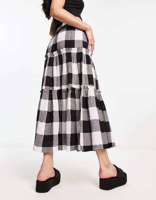 Asos tiered midi skirt sale