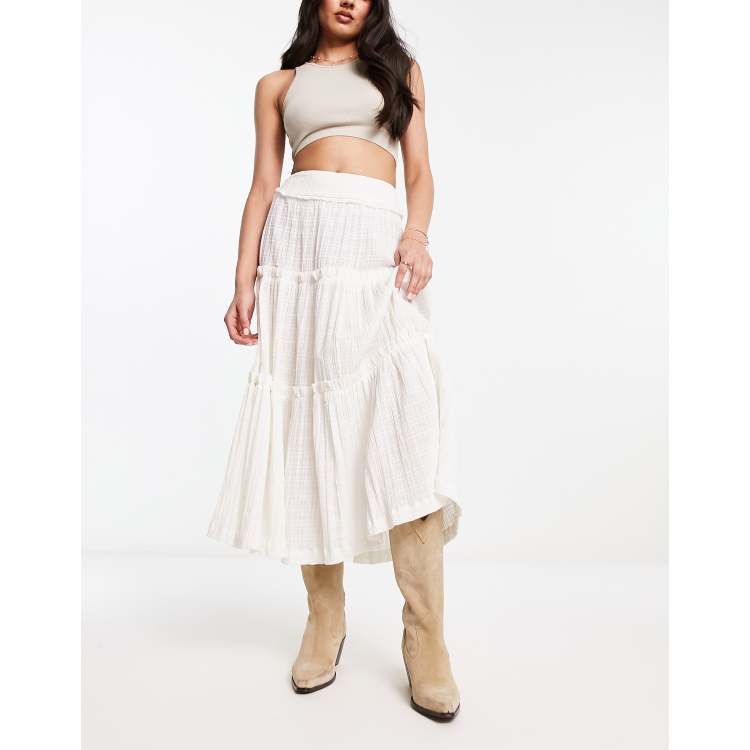 White shop layered skirt