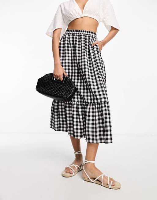 Gingham skirt clearance designer