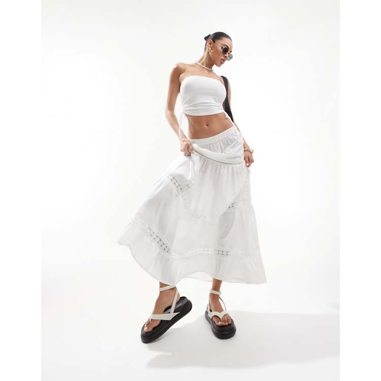 Asos white 2025 maxi skirt