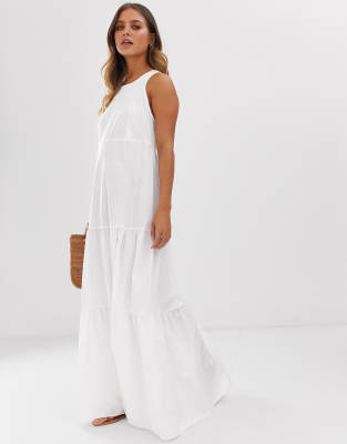 asos tiered maxi dress