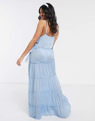 side tie maxi dress