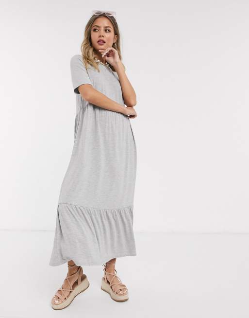 Grey t shirt hotsell midi dress