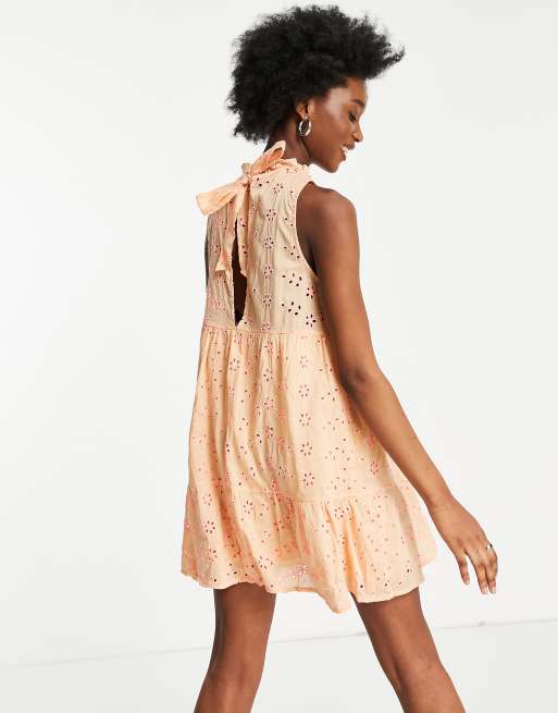 Asos tiered store trapeze mini dress